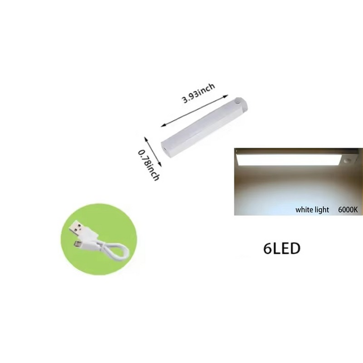 Inteligentna Lampa LED Nocna - Aktywacja Ruchem, Przyciemniana i Ładowalna
