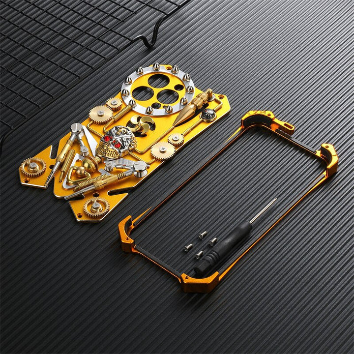 Mechaniczna Czaszka w Stylu Cyberpunk - Etui na iPhone