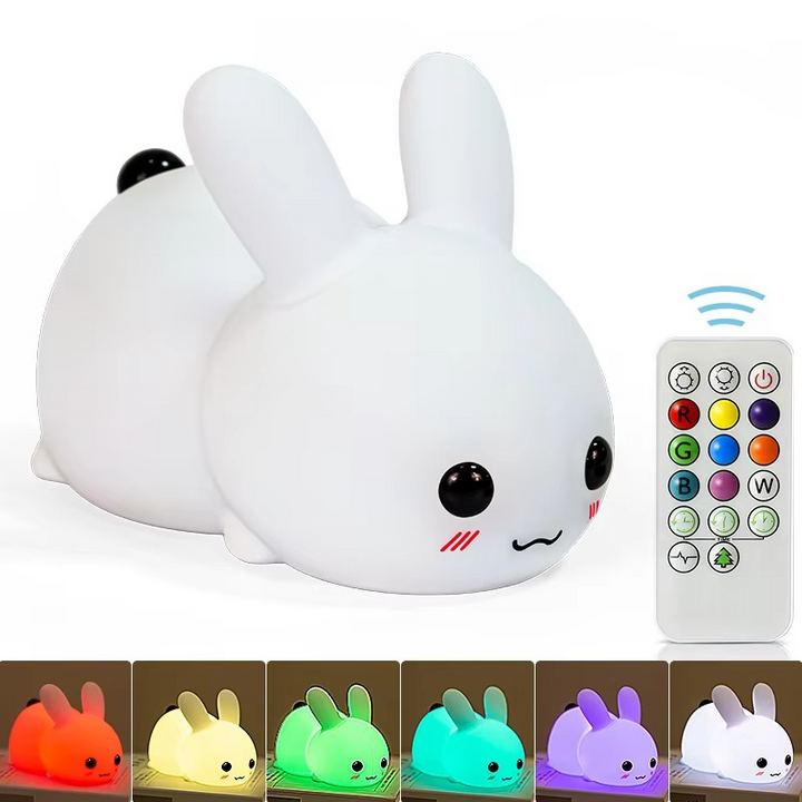 Czarująca LED Lampa Nocna Królik Jadeitowy