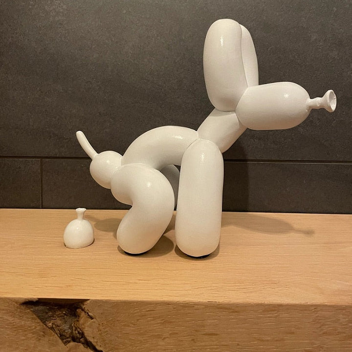 Rzeźba Psa z Balonów, Statua Sztuki Balonowej, Mini Figurka Kolekcjonerska, Dekoracja Domowa, Figura Żywiczna, Akcesoria Biurkowe, Dekoracja Pokoju