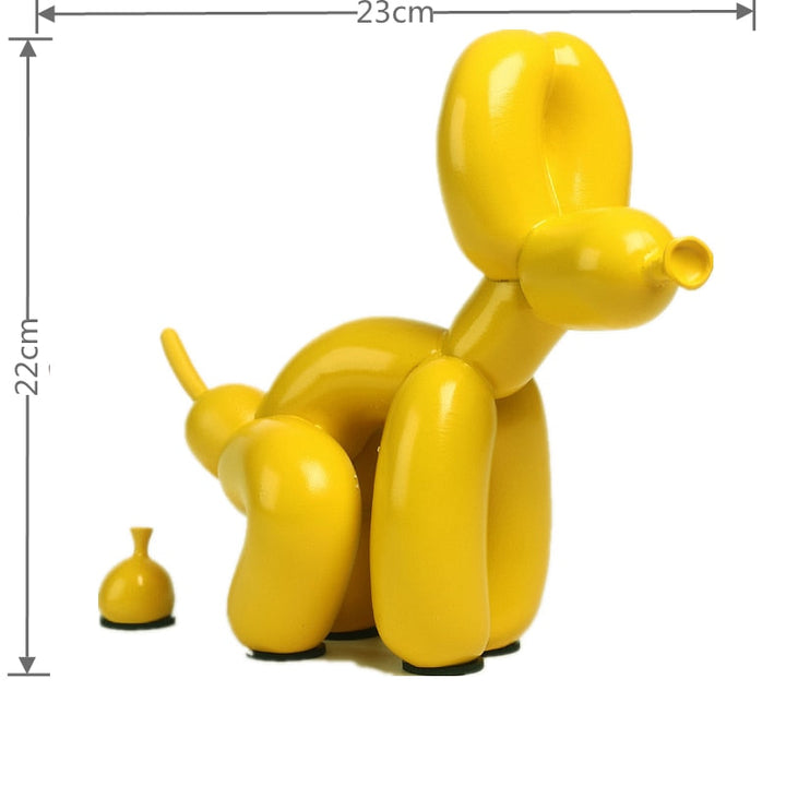 Rzeźba Psa z Balonów, Statua Sztuki Balonowej, Mini Figurka Kolekcjonerska, Dekoracja Domowa, Figura Żywiczna, Akcesoria Biurkowe, Dekoracja Pokoju