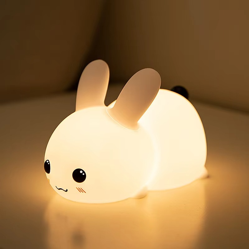 Czarująca LED Lampa Nocna Królik Jadeitowy