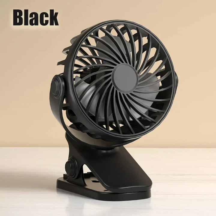 Wentylator USB FlexiBreeze | Obrotowy, przenośny z 3 prędkościami i lampką nocną