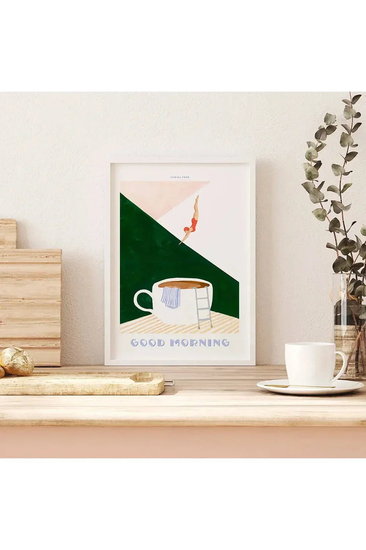Plakat Kanwas z Kawą na Dzień Dobry