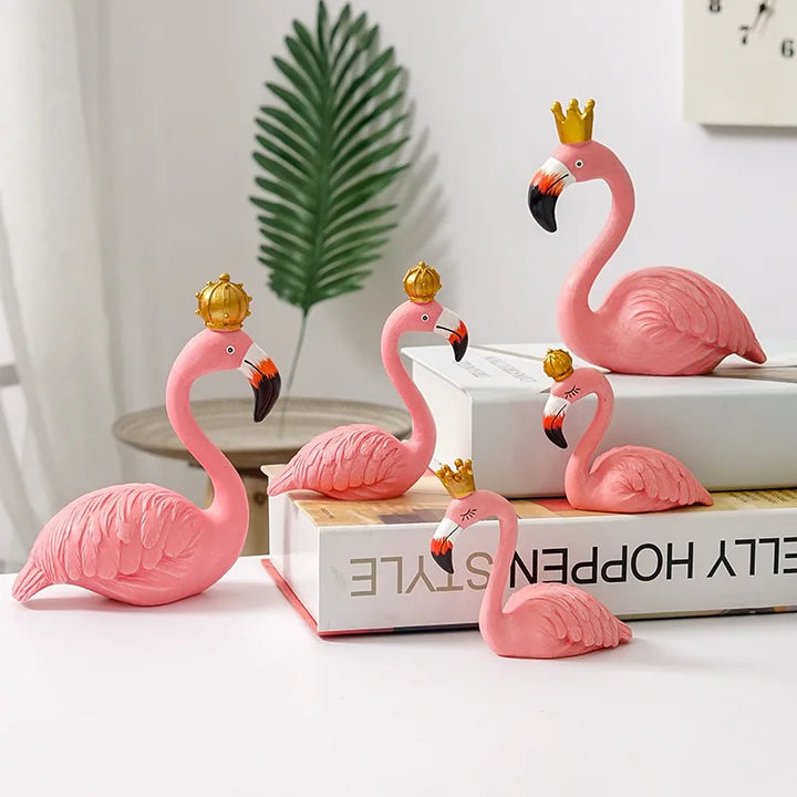 Figurka Flaminga Nordic Figurine Statua Rzeźba Dekoracja do Salonu Biura na Ślub Przyjęcie Ornamenty Dekoracja Domowa Akcesoria