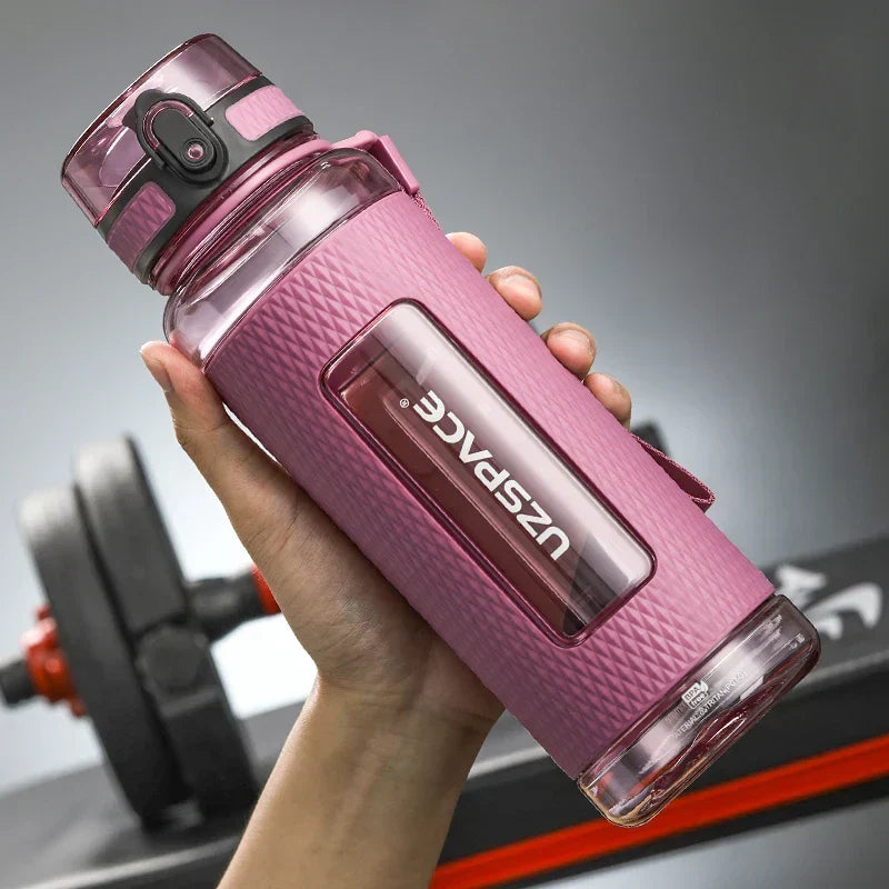 UZSPACE Sportowe Butelki na Wodę, bez BPA, przenośne, odporne na uderzenia, szczelne, dużej pojemności, butelka do wody na fitness, butelka do picia z plastiku Tritan