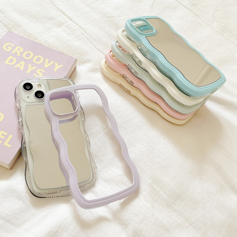 Fala Lusterka do Makijażu Etui na Telefon