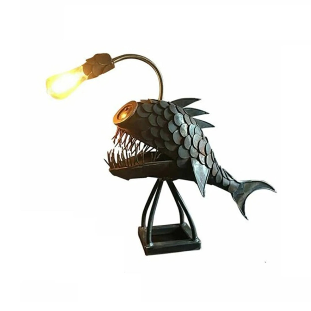 Lampa stołowa - RusticFish - Regulowane oświetlenie - Ręcznie wykonany artystyczny urok