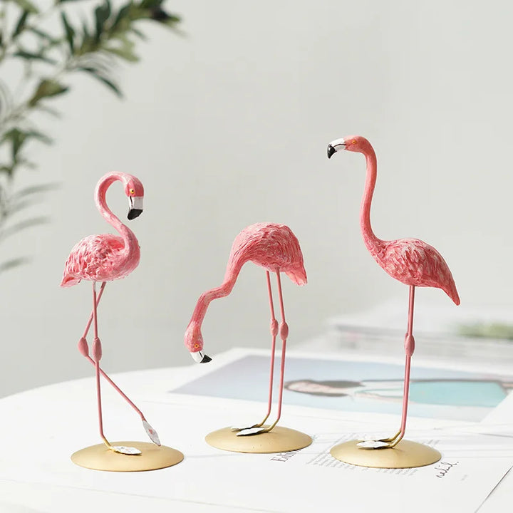 Figurka Flaminga Nordic Figurine Statua Rzeźba Dekoracja do Salonu Biura na Ślub Przyjęcie Ornamenty Dekoracja Domowa Akcesoria