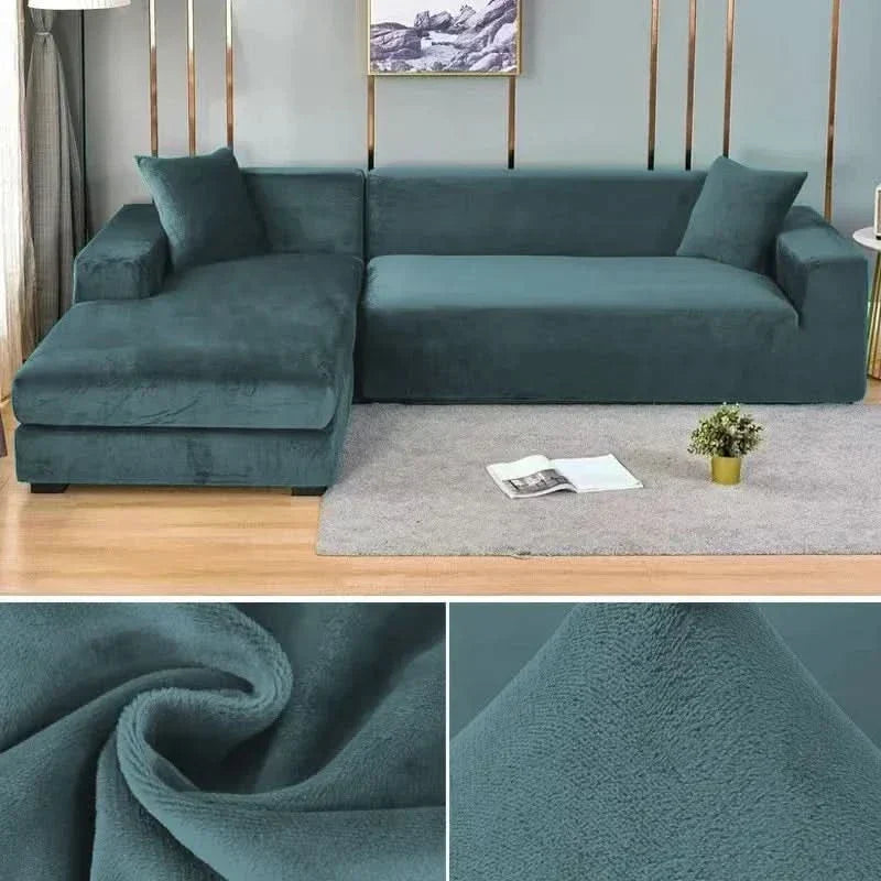 PlushFit - Pokrowce na Sofy Wysokiej Jakości Wykonane z Rozciągliwego Aksamit
