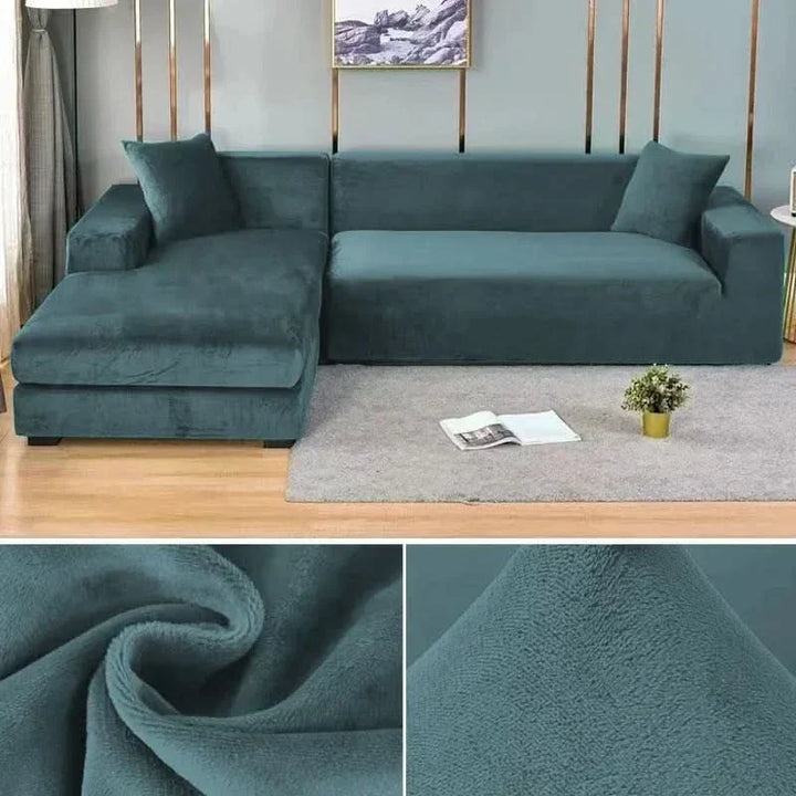 PlushFit - Pokrowce na Sofy Wysokiej Jakości Wykonane z Rozciągliwego Aksamit