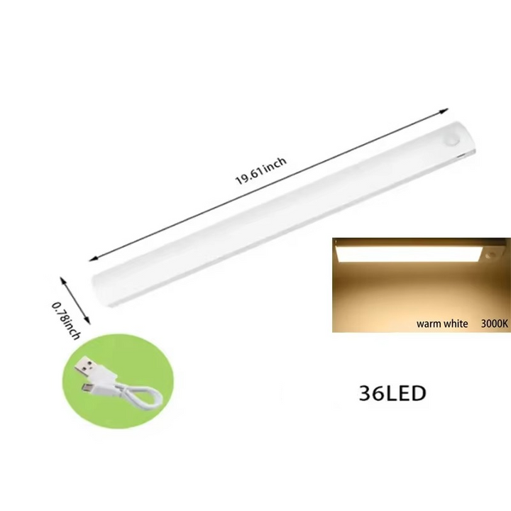 Inteligentna Lampa LED Nocna - Aktywacja Ruchem, Przyciemniana i Ładowalna
