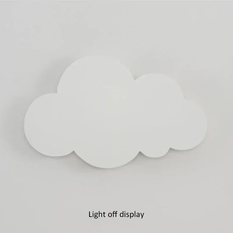 Lampa Ścienna LED w Kształcie Chmury | 3-kolorowa Przyciemniająca jako Lampa Nocna | Biała