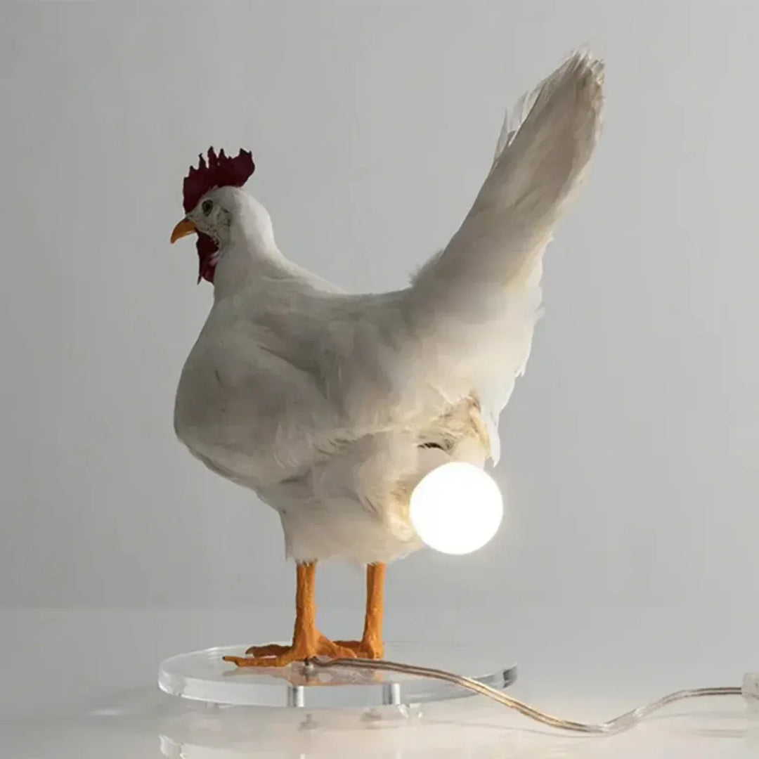 Lampa stołowa w kształcie kurczaka