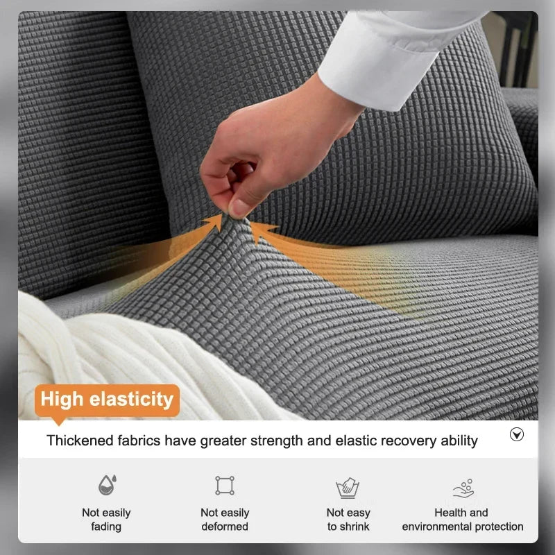Sofalino Stretch | Elastyczny Pokrowiec na Sofę | Wzór Jacquard | Dla 1–4 Osób i Sof L-kształtnych