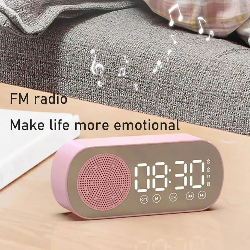 Cyfrowy zegar alarmowy z głośnikiem Bluetooth i radiem FM