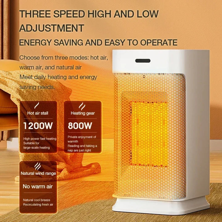 Przenośny ceramiczny elektryczny grzejnik z PTC i lampką nocną