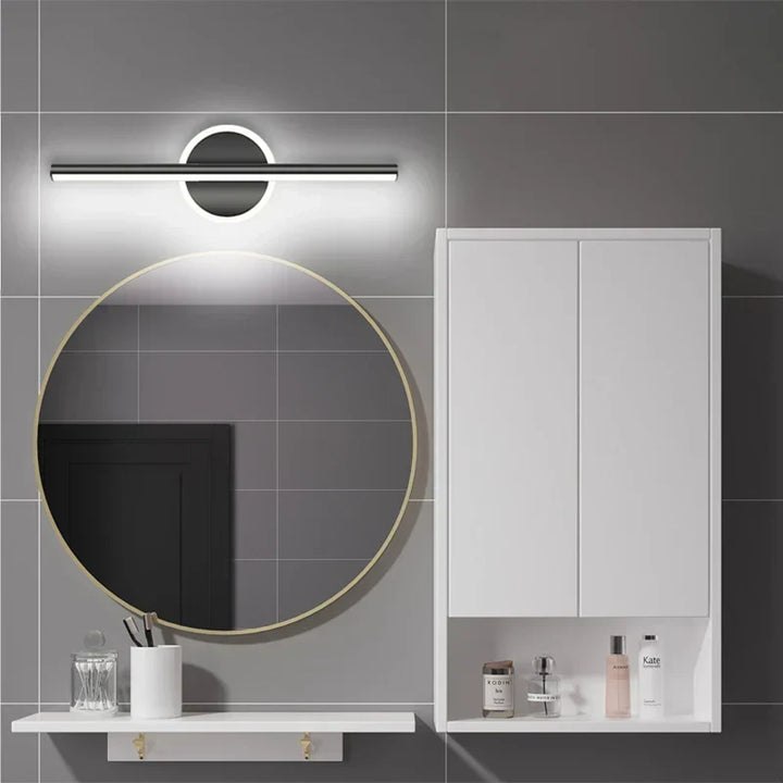 Lampa Ścienna LED LineaLux | Czarna i Złota | 40/60/80 cm | Ciepłe, Zimne i Trójkolorowe Światło | Nowoczesne Oświetlenie Lustra i Ściany