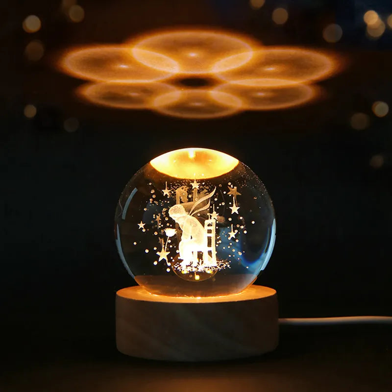 Świecące 3D Kryształowe Lampy Nocne – Unikalne Prezenty na Każdą Okazję