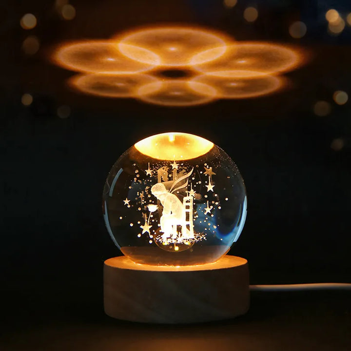 Świecące 3D Kryształowe Lampy Nocne – Unikalne Prezenty na Każdą Okazję