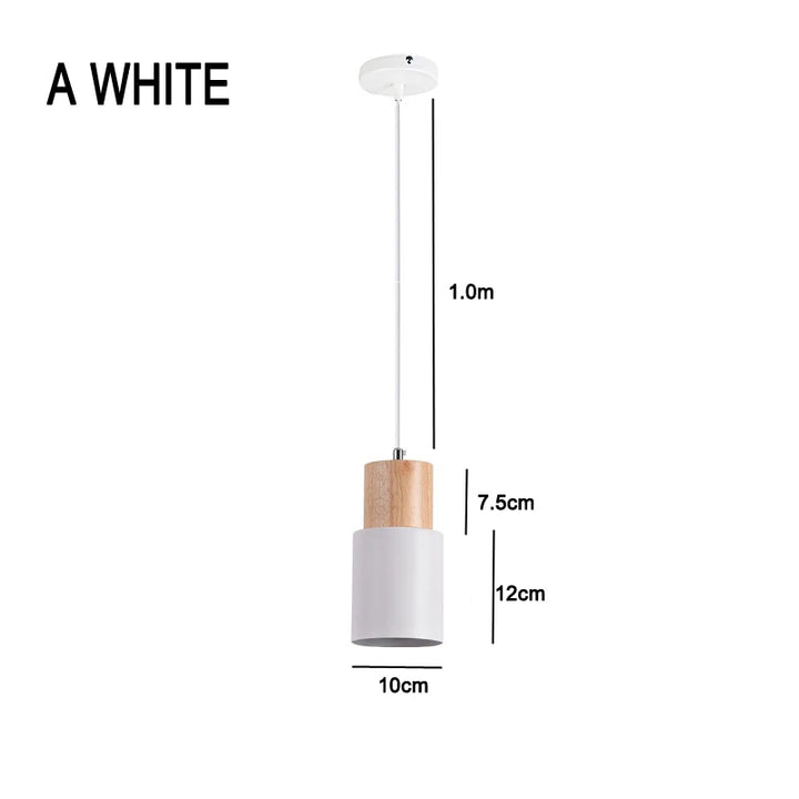 Nowoczesne Wiszące Lampy LED Nordic z Metalu i Drewna - Lampy do Jadalni i Kuchni