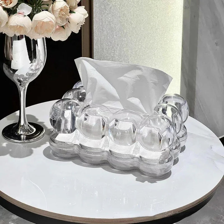 LumiScape Pudełko na Chusteczki – Rzeźbiarski Akrylowy Design dla Nowoczesnej Elegancji