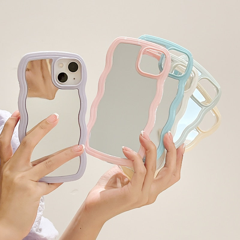 Fala Lusterka do Makijażu Etui na Telefon
