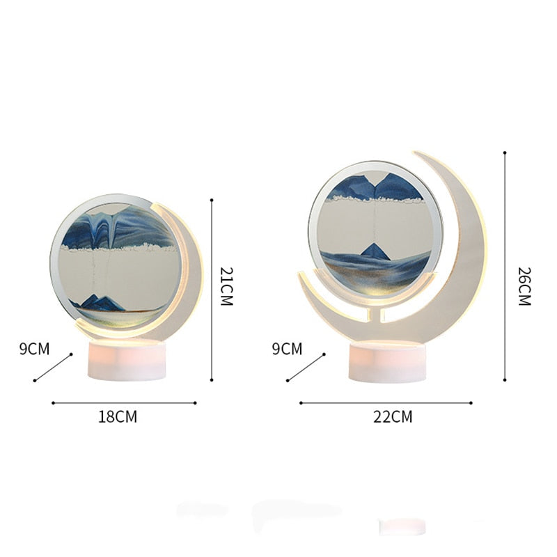 Księżycowy Kształt Nocna Lampa Sand Serenity