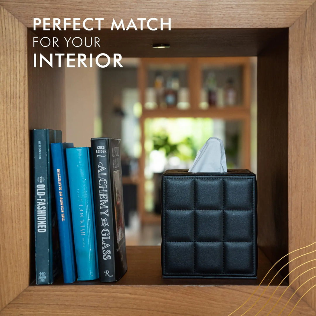 Nowoczesny Kwadratowy Uchwyt na Chusteczki, Uchwyt na Serwetki, Pojemnik na Chusteczki, Pokrowiec na Chusteczki do Domu, Łazienki, Biura