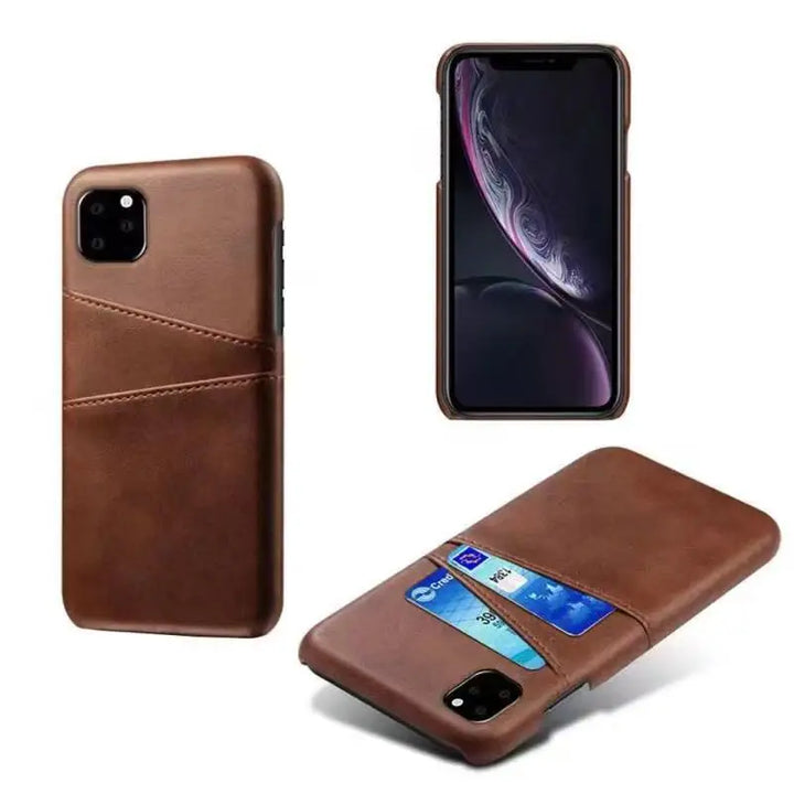 Etui iPhone w stylu biznesowym z wzorem przeszyć