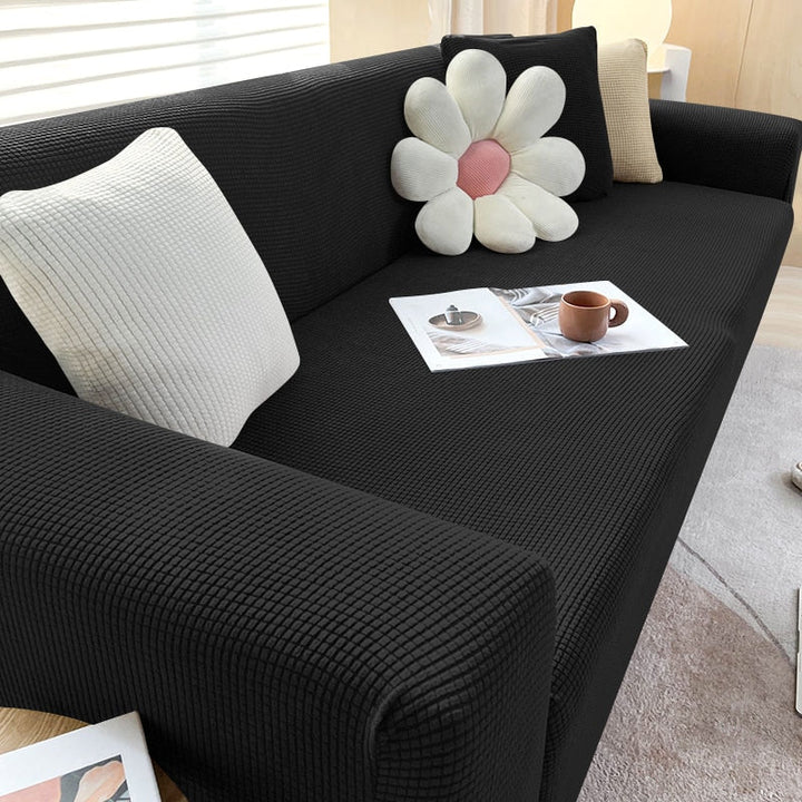 Pokrowiec na Sofę z Teksturowanego Stretchu | Antypoślizgowy, Można Prać w Pralce i Ochronny dla Sofy 1-osobowej, 2-osobowej i 3-osobowej