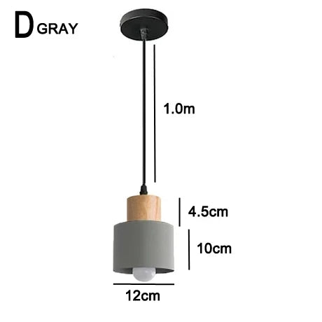 Nowoczesne Wiszące Lampy LED Nordic z Metalu i Drewna - Lampy do Jadalni i Kuchni