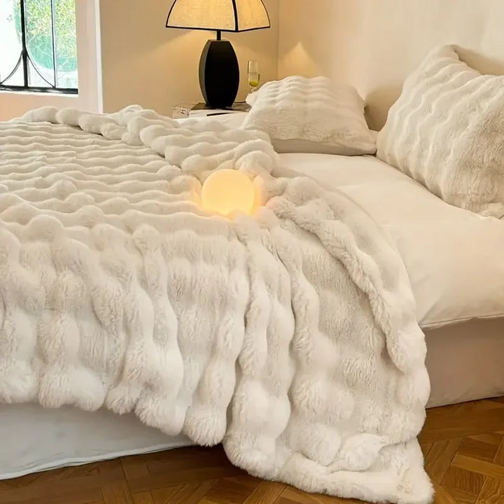 PlushCozy | Sztuczny futerko zimowy koc