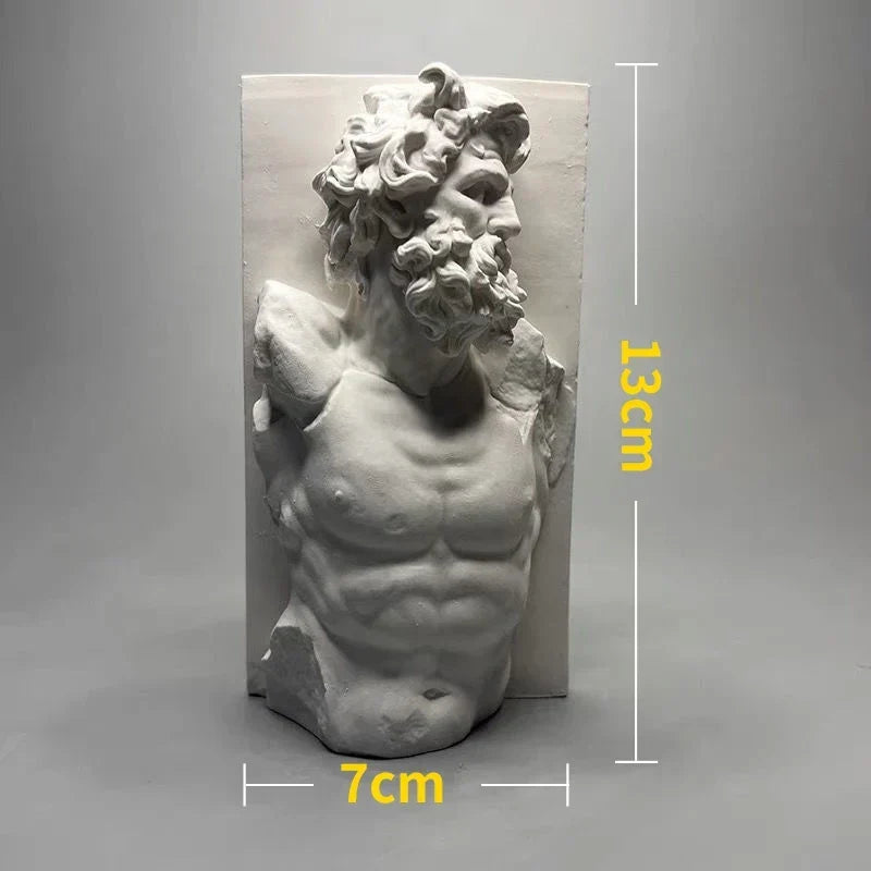 Nordycka Statua Postaci w Stylu INS z Gipsu DIY Malowane Akcesoria do Fotografii Dekoracje Stołowe Sztuka Domowa Gipsowa Dekoracja