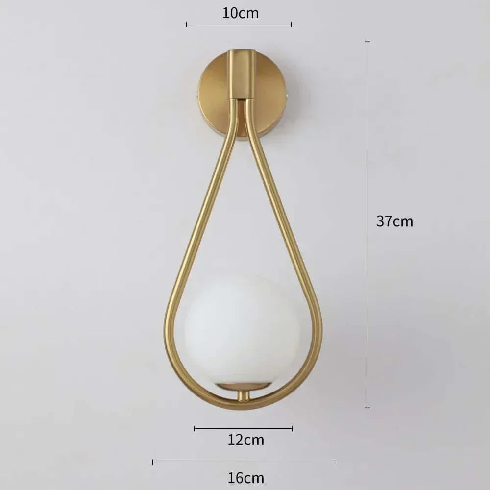 Lampa Ścienna z Luksusowymi Szklanymi Kulami
