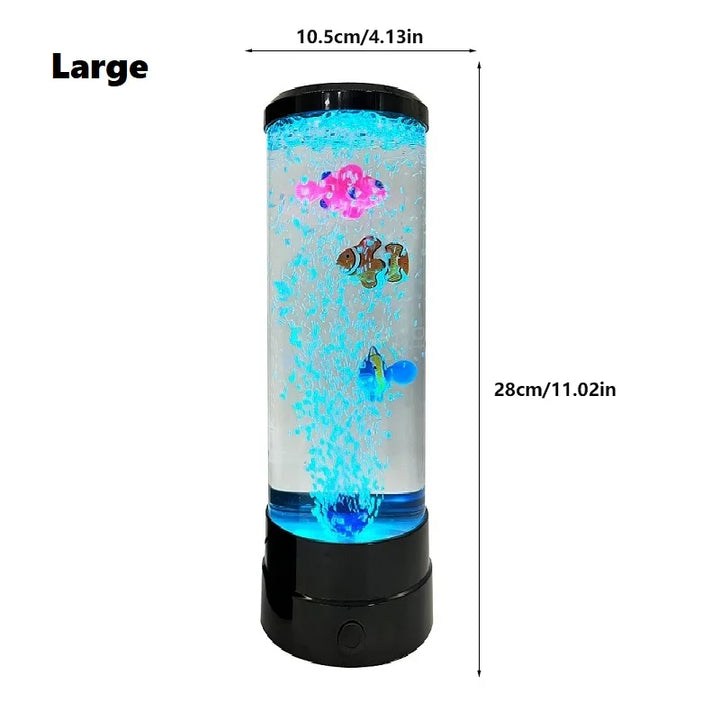 Symulowana kolorowa lampa LED duża ryba bąbelkowa światło akwarium USB nocna lampa do domu biurka sypialni salonu