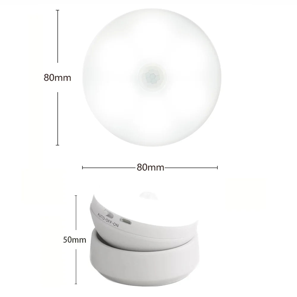 LumiFlex360 LED Nocna Lampa | Czujnik Ruchu | Obrót 360° | Ładowalna | Magnetyczna i Bezprzewodowa