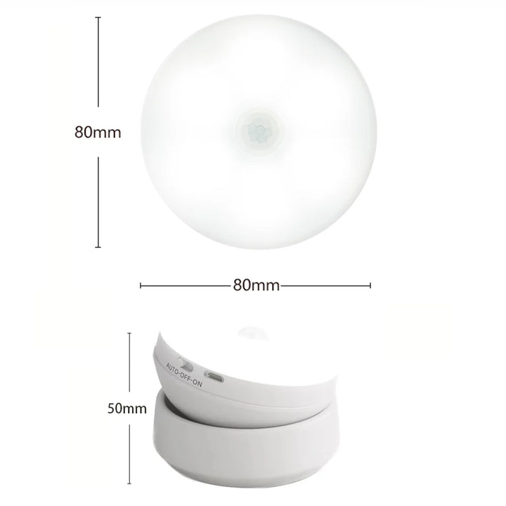 LumiFlex360 LED Nocna Lampa | Czujnik Ruchu | Obrót 360° | Ładowalna | Magnetyczna i Bezprzewodowa