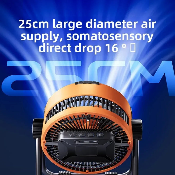 AEROLIA NightCool | Wentylator 4-w-1 i Lampa Nocna | Bateria 20000mAh | Możliwość Użycia w Wersji Wiszącej i Stojącej