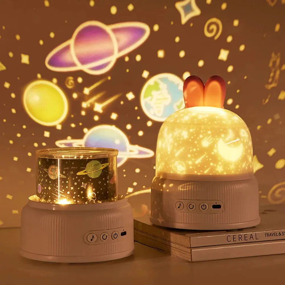 BunnyBeam Light - Uroczy projektor świetlny w kształcie królika na noc dla dzieci |