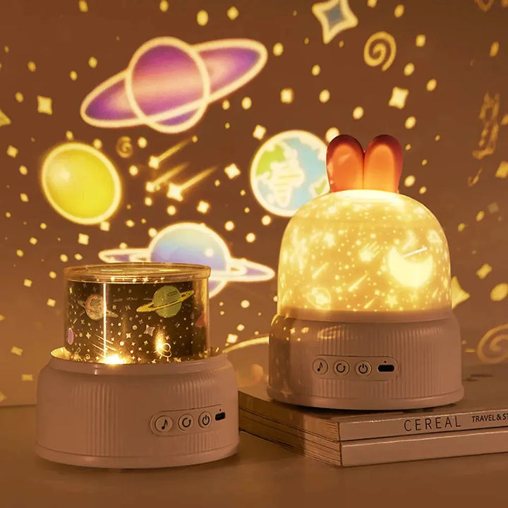 BunnyBeam Light - Uroczy projektor świetlny w kształcie królika na noc dla dzieci |