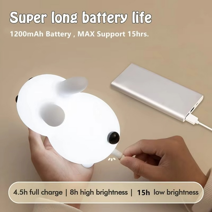 Czarująca LED Lampa Nocna Królik Jadeitowy