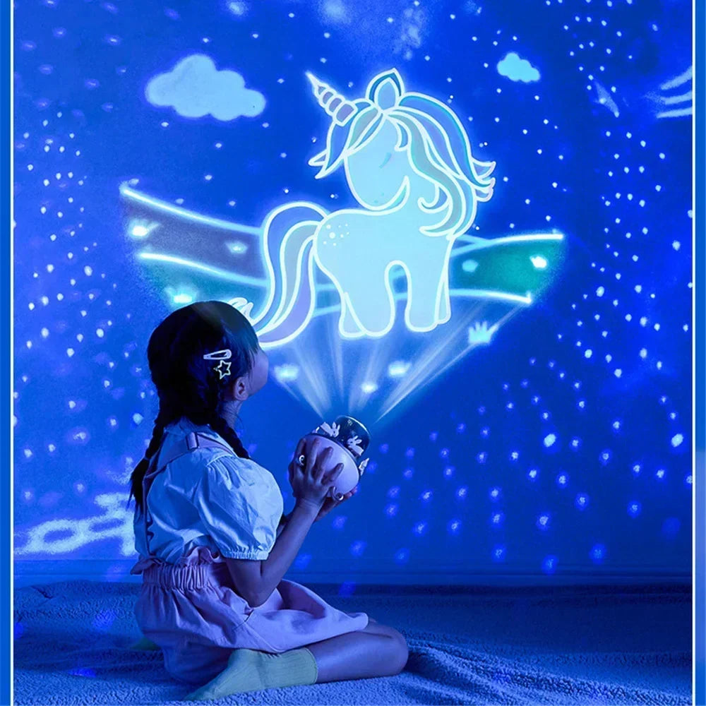 Magiczny Projektor LED Nocnej Lampki Króliczka |