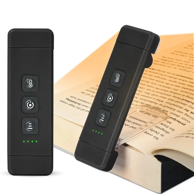 Lampka do książek na klips, ładowana przez USB, przenośna lampka LED do czytania z timerem, idealna do użycia przy łóżku i biurku