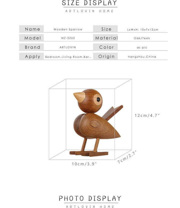 Mały ptaszek mi powiedział, nordycki drewniany ornament