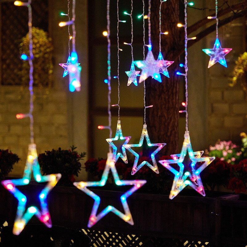 Lampka LED w kształcie Księżyca i Gwiazd z Oświetleniem Szeregowym