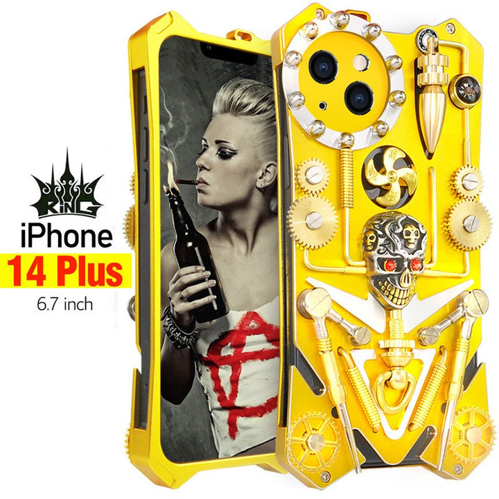 Etui na iPhone w stylu Cyberpunk z Mechanic Skull