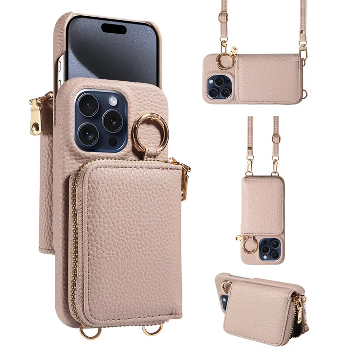 Premium Etui Skórzane na iPhone z Funkcją Wielofunkcyjną i Ochroną Przeciwdegaussową