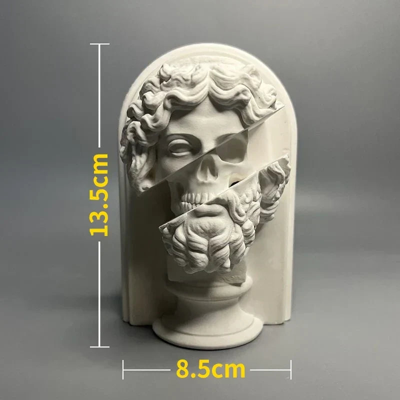 Nordycka Statua Postaci w Stylu INS z Gipsu DIY Malowane Akcesoria do Fotografii Dekoracje Stołowe Sztuka Domowa Gipsowa Dekoracja