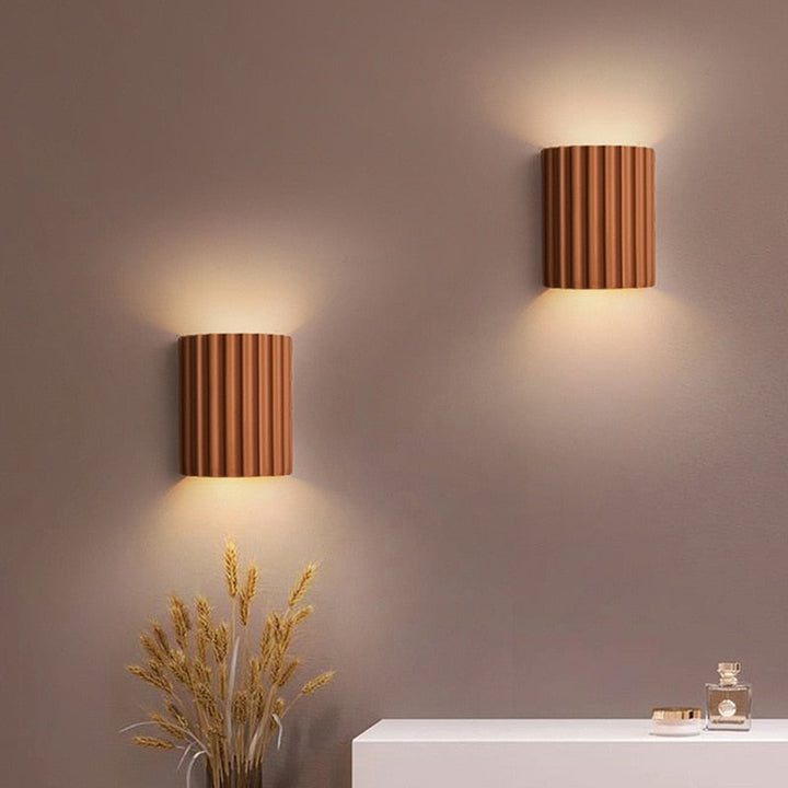 Składana kolorowa lampa LED na ścianę z żywicy